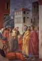 La distribution des aumônes et la mort d’Ananias Christianisme Quattrocento Renaissance Masaccio